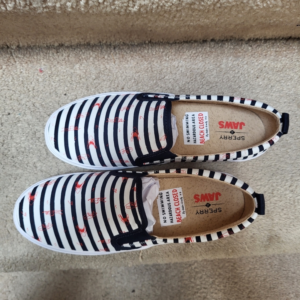 SPERRY×JAWS CREST TWIN GORE STRIPD SLIP ON SNEAKERS! - Picture 3 of 11